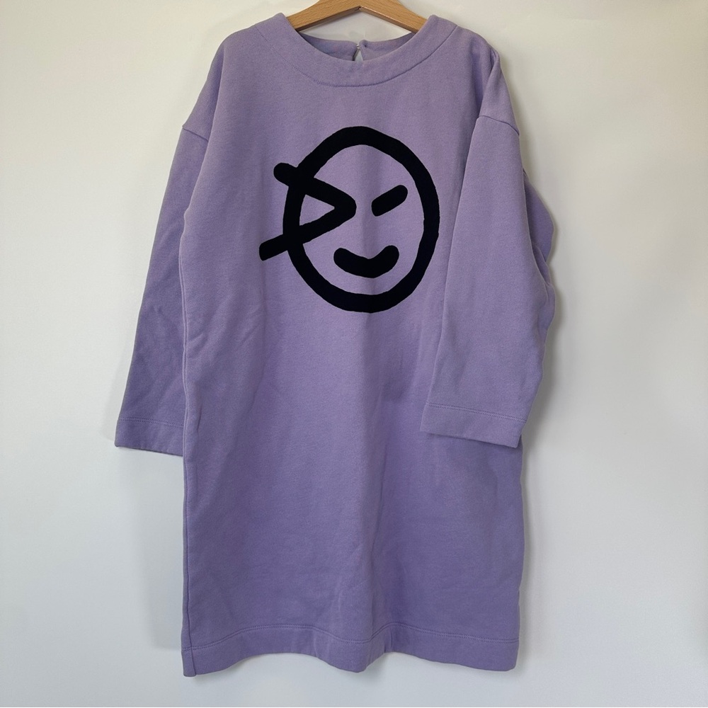 NWT Wynken Lilac Sweater Dress 8Y Logo‎ Smiley Wink Face